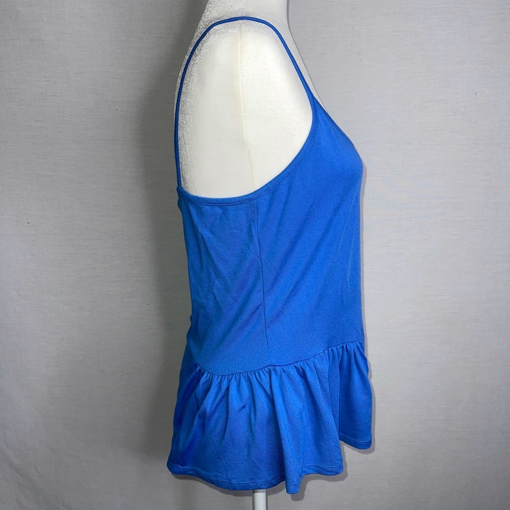Peplum Waist Spaghetti Strap Blue - Picture 4 of 8